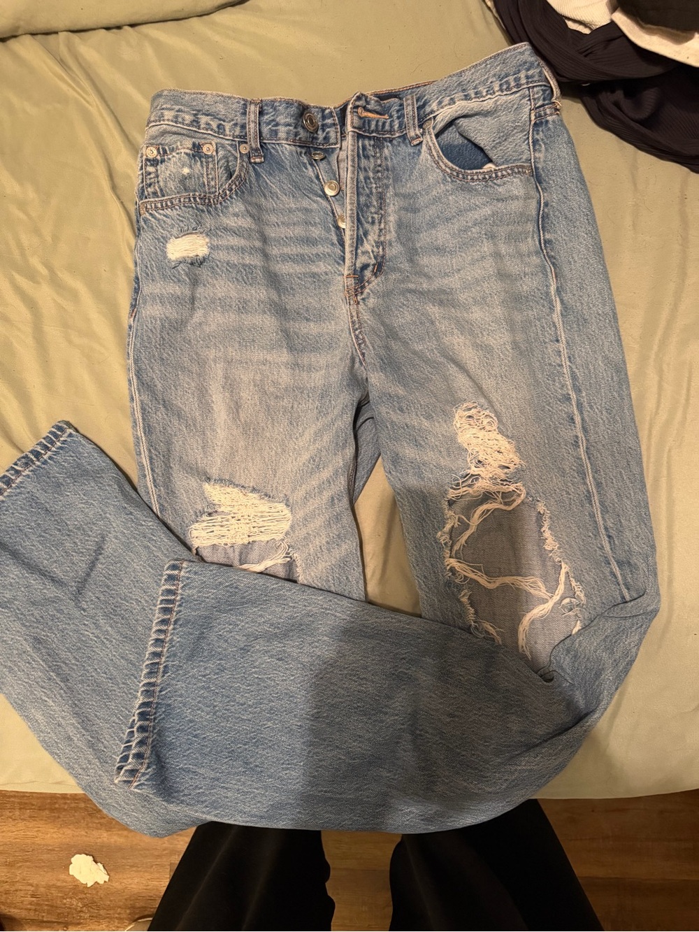 Light Blue Distressed Women's Jeans